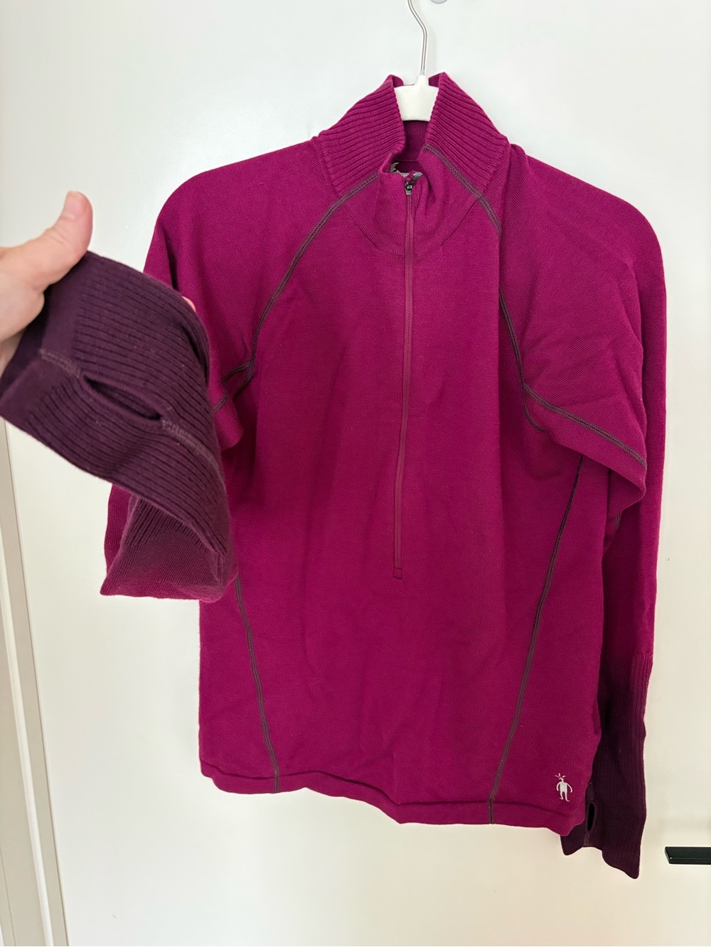 Smartwool Merino Wool Half-Zip Sweater Pullover Hiking Camping Outdoors Natural - Picture 3 of 15